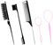 5 Stück Sleek Bun Bürste Sleek Bürste Sleek Zopf Bürste Haarbürste Sleek Look Toupierbürste Bürste Sleek Look Edges Brush Slick Back Hair Brush für Herren und Damen
