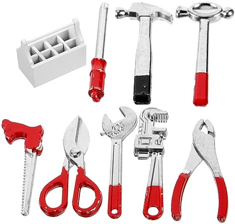 HONMEET 1satz Mini Werkzeugkasten Teiliges Miniatur Werkzeugsatz Für Dekoration Und Spielzeug Detailgetreue Nachbildung Für Mini-szenen Und Kreative Einrichtungsprojekte