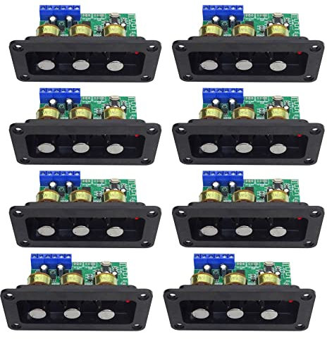Rdjumpdjo 8X Bluetooth Amplifier Power Audio Board 20Wx2 Stereo Amp Sound Amplifiers AUX U Disk Decoder Treble Bass Adjustment