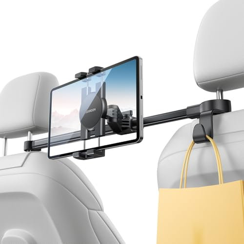 JOYROOM Soporte Tablet Coche con Fijación Bilateral – Soporte iPad Coche con Brazo Metálico para Tabletas y Smartphones de 4,7–12,9