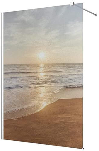 Stickers paroi de douche dépoli - Vue Mer - Largeur 120 x Hauteur 200 cm