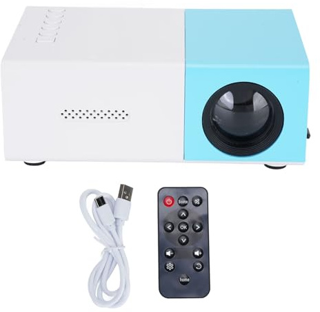 Mini Projecteur, 1080p 1000lm 100ansi, Auto Keystone, 14 à 100 en Projection, Projecteur de Film à Domicile Compatible avec HDMI/USB/TV/Smartphone/PC/Ordinateur
