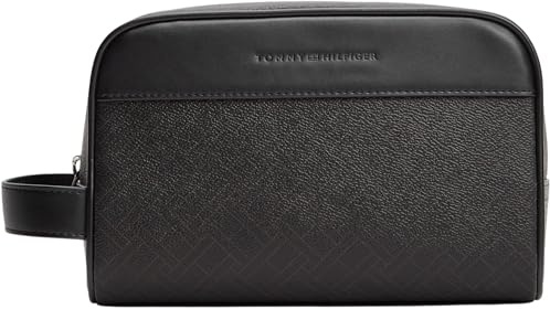 Tommy Hilfiger Trousse de Toilette Monogramme Drapeau Th AM0AM14298 pour Homme, Autres Petits Accessoires, Noir (Noir), Taille Unique