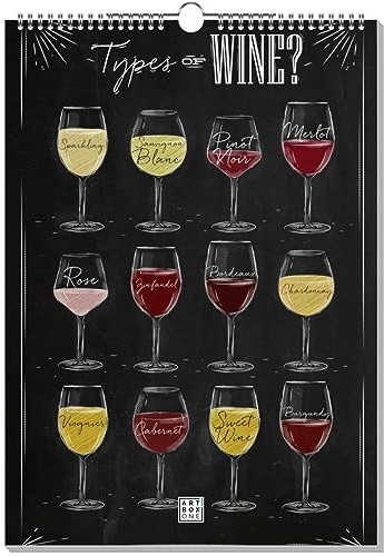artboxONE Kalender 2026 Wine Guide Wandkalender A3 2026 Essen & Trinken/Alkohol