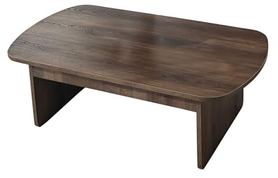 Modern Walnut Coffee Table, 105 x 60 x 35 cm | 100% Melamine Coated Particle Board, 18 mm Thickness, PVC Edgebanding | Stylish & Functional Design for Any Living Space
