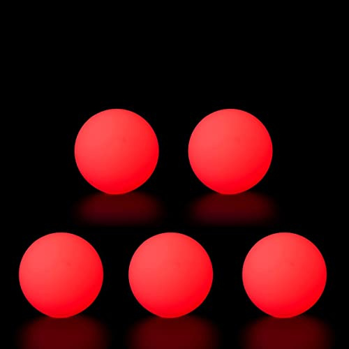 Play Juggling - Balles Lumineuses de Jonglerie - Lot de 5 balles Lumineuses - Rouge
