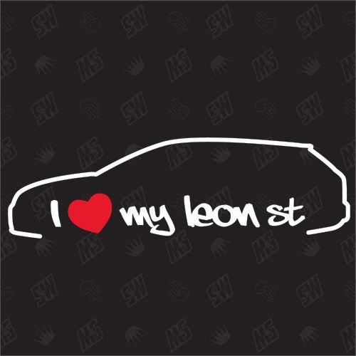 speedwerk-motorwear I Love My Leon ST - Sticker kompatibel mit Seat - Baujahr 2013