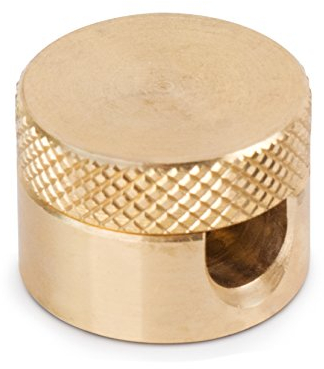 1x Stück - Aufputz-Kabelhalter aus Messing (Rohmessing), Kabelaufhängung für Textilkabel