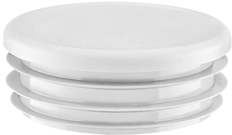 EMFA Lamellenstopfen rund 40mm Weiß 10 Stück Rohrstopfen rund Endkappe Stahlrohr 40mm Kunststoff Stopfen für Rundrohre Rohrverschlussstopfen Kunststoffkappen für Rohre Rohrendkappen 4cm