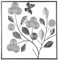 Atmosphera - Decoración de Pared 'Floral' - Metal - Plata 50 x 50 cm