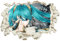 Unified Distribution Anime & Manga - Vocaloid Hatsune Miku Ritter - Wandtattoo mit 3D Effekt, Aufkleber für Wände und Türen Größe: 92x61 cm, Stil: Durchbruch