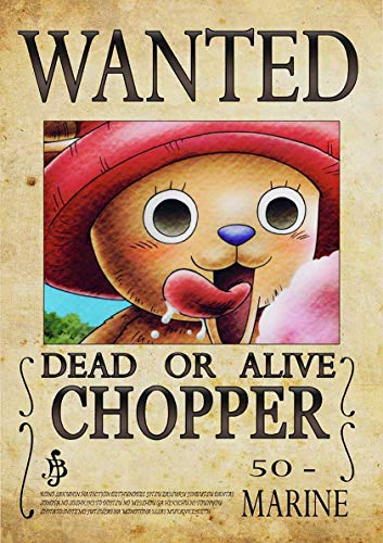 My Little Poster One Piece Chopper Anime Manga Wanted Poster for Bedroom Wall Art