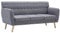 vidaXL Sofa 3-Sitzer Stoff Hellgrau Polstersofa Loungesofa Sitzmöbel Couch