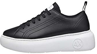 Armani Exchange Damen The Super Sneaker, Schwarz, 36 EU