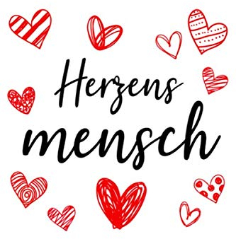 Herzensmensch Herzen: Romantisches Herzensmensch Lieblingsmensch Herzen Notizbuch Notizheft Notebook, DIN A5 (6X9 Zoll), 110 weiße Seiten, blank mit ... matt, Taschenbuch ideal als Geschenk.