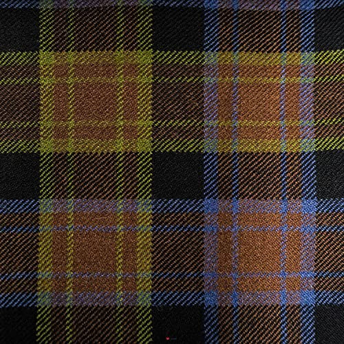 Irish Tartan Fabric Material Medium Weight County Laois Irish Plaid Pure New Wool 1 Metre