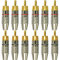 RUNCCI-YUN 12 Pezzi Connettore RCA Maschio, Connettore Audio Video Spina Placcato Oro, Spina Maschio RCA Senza Saldatura, per Multimedia e CCTV (6 Neri + 6 Rossi)