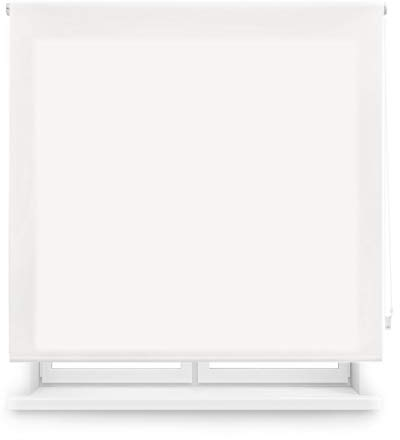 Blindecor Ara | Estor enrollable translúcido liso - Blanco Roto, 170 x 175 cm (ancho por alto) | Tamaño de la Tela 167 x 170 cm | Estores para ventanas