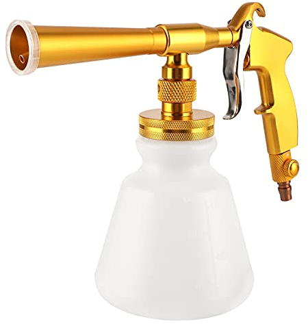 Pistolet de Nettoyeur Haute Pression Aramox, Mousse 6.2-9.5KG Pistolet Pulvérisateur de Nettoyeur Haute Pression Outil de Nettoyage Ergonomique pour L'intérieur de Voiture D'automobiles(Or)
