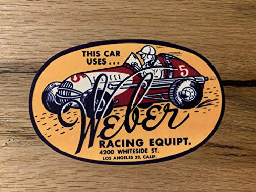 24/7stickers #240 / Racing Aufkleber 13x8,5cm USA V8 Oldtimer Weber Oldschool Sticker Youngtimer Hotrod Muscle Car Custom Umbau Kult Rar