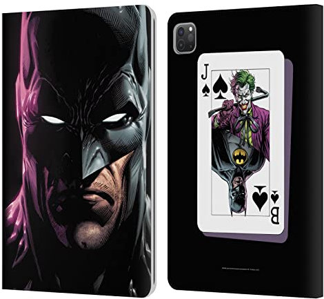 Head Case Designs Offizielle Batman DC Comics Batman Three Jokers Leder Brieftaschen Handyhülle Hülle Huelle kompatibel mit Apple iPad Pro 11 2020/2021 / 2022