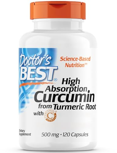 Doctor's Best, High Absorption Curcumin, 500mg, 120 Kapseln, Laborgeprüft, Kurkuma, Glutenfrei, Sojafrei, Ohne Gentechnik