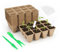 KINGLAKE 20 bandejas para Plantar semilleros biodegradables, con 100 Etiquetas de plástico para Plantas y Herramientas de trasplante