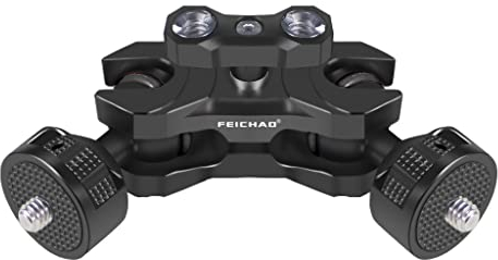 FEICHAO Elastische magische Armklemme mit 360-Grad-Dual-Kugelkopf, kompatibel mit Sony A7C, Fuji XT4, F5Pro Universal-Monitor (1/4 bis 1/4, Schwarz)