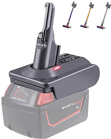 TPDL for Dyson V8 Battery Adapter to Convert Milwaukee 18V M18 Lithium Battery Converter for Dyson Animal Absolute Fluffy Motohead Extra Trigger Car+Boat Handheld Vacuum (Only Fit for V8 Series)
