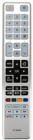 AULCMEET CT-8035 sub CT-8040 CT-8054 Telecomando sostitutivo compatibile con Toshiba 4K OLED Smart TV 32D1763DA 28W1763DA 49L1763DG 39W1763DG 43L1753DB 55L3663DG 65X9763DG 40L366* Serie 43L366* Serie