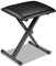 MAMIZO Klavierhocker Höhenverstellbar, Keyboardbank Klappbar, X-Förmig Klavierstuhl, Keyboard Hocker aus PU-Leder, Schwarz Keyboard Bench, Gepolstert Keyboard Bank