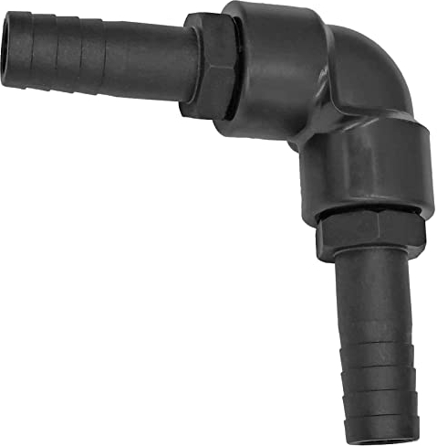 MegaHaustechnik Gewinde Fitting PP Kunststoff PE PVC - Winkel-Schlauchtülle 90 Grad mit TülleØ 51mm