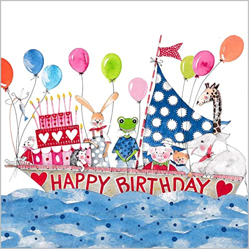 20 Servietten Schiff zum Geburtstag | Tischdeko | Decoupage | Serviettentechnik 33x33cm