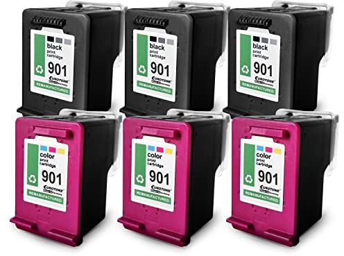 EuroPro Patronen 6X kompatibel für HP J4524 J4535 J4540 J4545 J4550 J4580 J4585 J4624 J4660 J4680 ersetzt HP 901XL CMYK