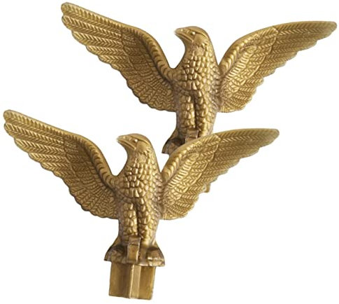 Cabilock 2st Fahnenmast Adlerkopf Fahnenmast-Kopfschmuck Beschläge Für Fahnenmasten Im Freien Flag Pole Topper Fahnenmast-Adler-knauf Goldene Fahnenmastspitze Perlmutt Plastik Zubehör