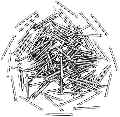 100pcs Finishing Nails Hand-Drive Hardware Carbon Steel Nail 25mm 1-inches