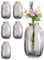 Petits Vases Décoratifs - Lot de 6 - Style Vintage - Vases en Verre Ronds - Adaptés à la Lave-Vaisselle - Parfaits pour Décorer Les Tables de Mariage - Gris