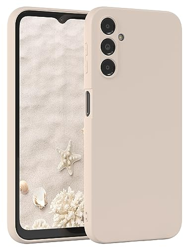 EAZY CASE - Silikonhülle für Samsung Galaxy A14 5G Hülle Silikon Case Beige weich stoßfeste Handyhülle Galaxy A14 5G Schutzhülle mit Kameraschutz Dünn Premium Schutz Cover TPU Phone Bumper in Taupe
