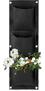 Pc 3 Poches Tenture Murale Plantation Sacs Planteur Vertical Jardin Tissus Poches Cultiver Sacs Pot De Fleurs