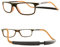 INDESMED Occhiali da Lettura Magnetici Leggerezza, Stile Moderno e Filtro Luce Blu - Regolazione Personalizzabile per Uomo e Donna - Design Elegante e Confortevole (Arancione, 2.5, Diottria)