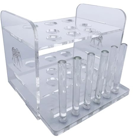Tililly Concepts Aquarium Reagenzglashalter, handgefertigtes Gestell mit 6 Kappenhaltern für die Verwendung mit API Reagenzgläsern