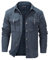 Mr.Stream Veste à carreaux en flanelle pour homme - Veste de mi-saison - Col montant léger - Veste cargo - Veste d'automne - Snap Western Cowboy, bleu, XL