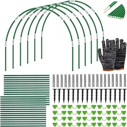 Arceau pour Serre Tunnel,Cerceau pour Serre de Jardin,Arceau de Jardin,Kit De Maison De Cerceau De Jardin,Arceau pour Tunnel Serre de Jardin,Garden Arceaux pour Serre Tunnel… (Vert/30 pièces)