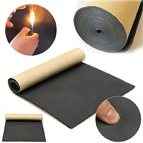 BommFu Tapis Voiture Mousse Tapis D'isolation Tapis Insonorisant pour Voiture, Rouleau De Tapis Auto-adhésif Étanche, Isolation Phonique Et Amortissement du Bruit, Résistant À L'humidité, Étanche