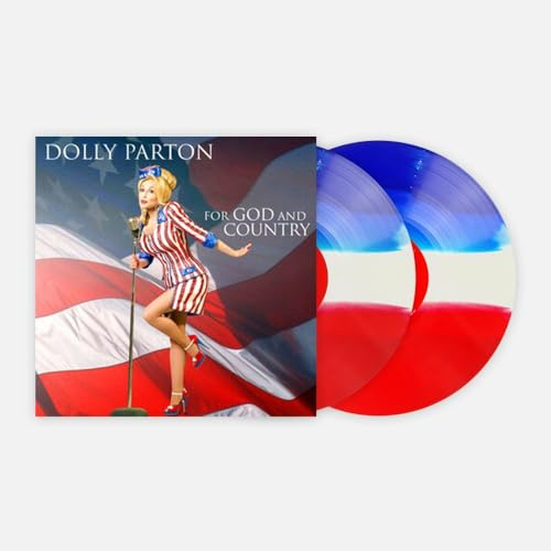 Dolly Parton - For God and Country Exclusive Limited Red/White/Bluegrass Color Vinyl 2x LP