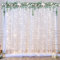 Weißer Tüll-Hintergrundvorhang mit Lichterkette, für Partys, Hochzeit, Brautparty, transparenter weißer Vorhang, Hintergrund für Geburtstag, Babyparty, Fotoautomaten, Fotografie,
