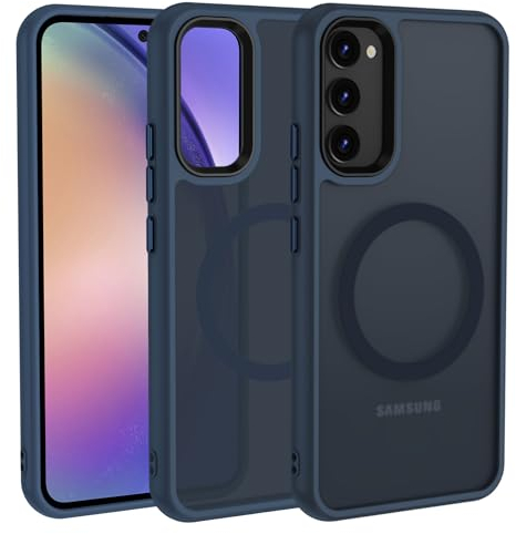 KetteTech Magnetisch Handyhülle für Samsung Galaxy S20 FE Hülle Compatible mit Magsafe, Durchscheinende Matt Dünn Stoßfest Kratzfest (Anti-Fingerabdruck) Schutzhülle, Dunkelblau