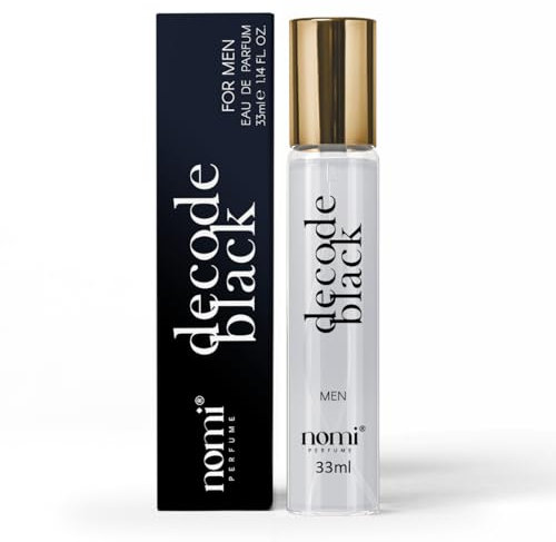 Nomi Perfume für Herren, 33 ml, (DECODE BLACK) Eau de Parfum mit 20% Duftölen, Parfum für Fahrer und Auto