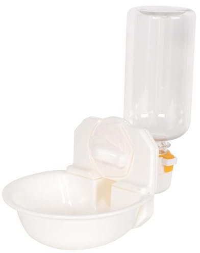 500ml Pet Cage Suspended Water Dispenser, Automatic Pet Water Bottle, Anti-Overflow for Cats, Dogs, Rabbits or Other Small Animals (White)