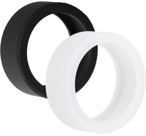 Sxhlseller 2 Stück Ringhülle für Oura Ring Gen 3 / AIZO Ring, Hautfreundlicher Smart Ring Schutz aus Silikon, Elastische Hülle in Schwarz und Weiß (S)